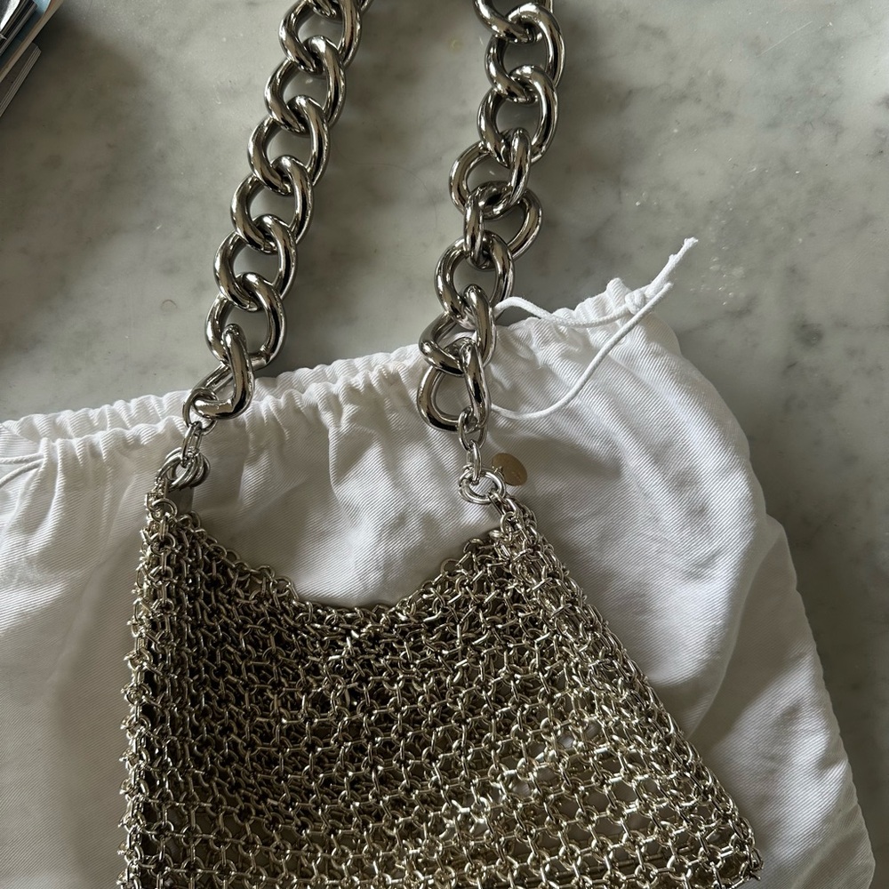 Silvia Gnecchi: Silver Chain Mesh Bag